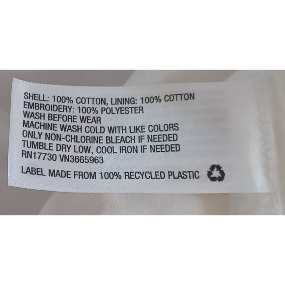 Cat & Jack Sundress Midi Girls Large (10-12) White Eyelet Sleeveless Tiered - Picture 9 of 10